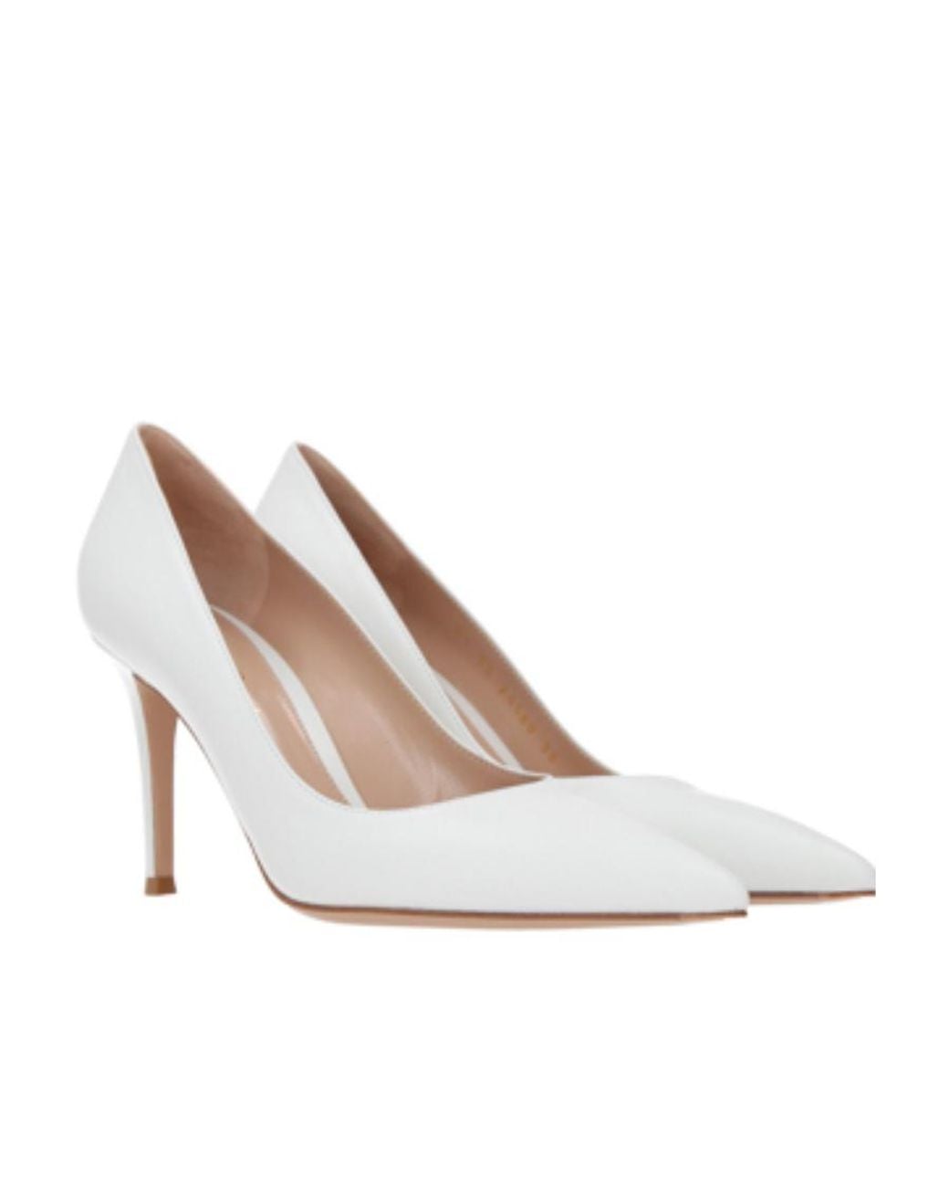 Gianvito Rossi White Gianvito Pointed Toe Pumps