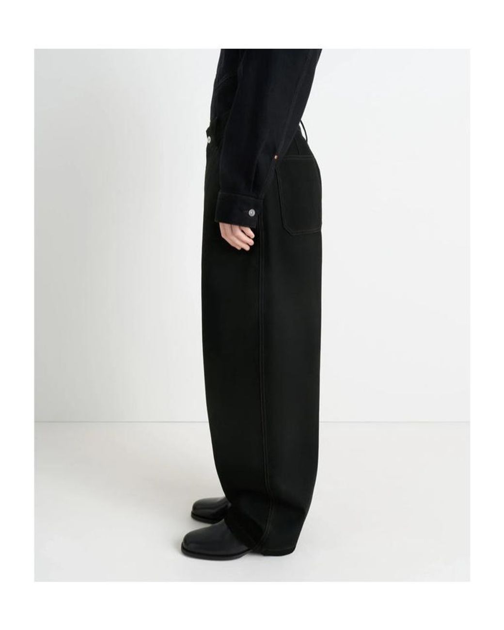 Lemaire Black Maxi Workwear Denim Trousers for men