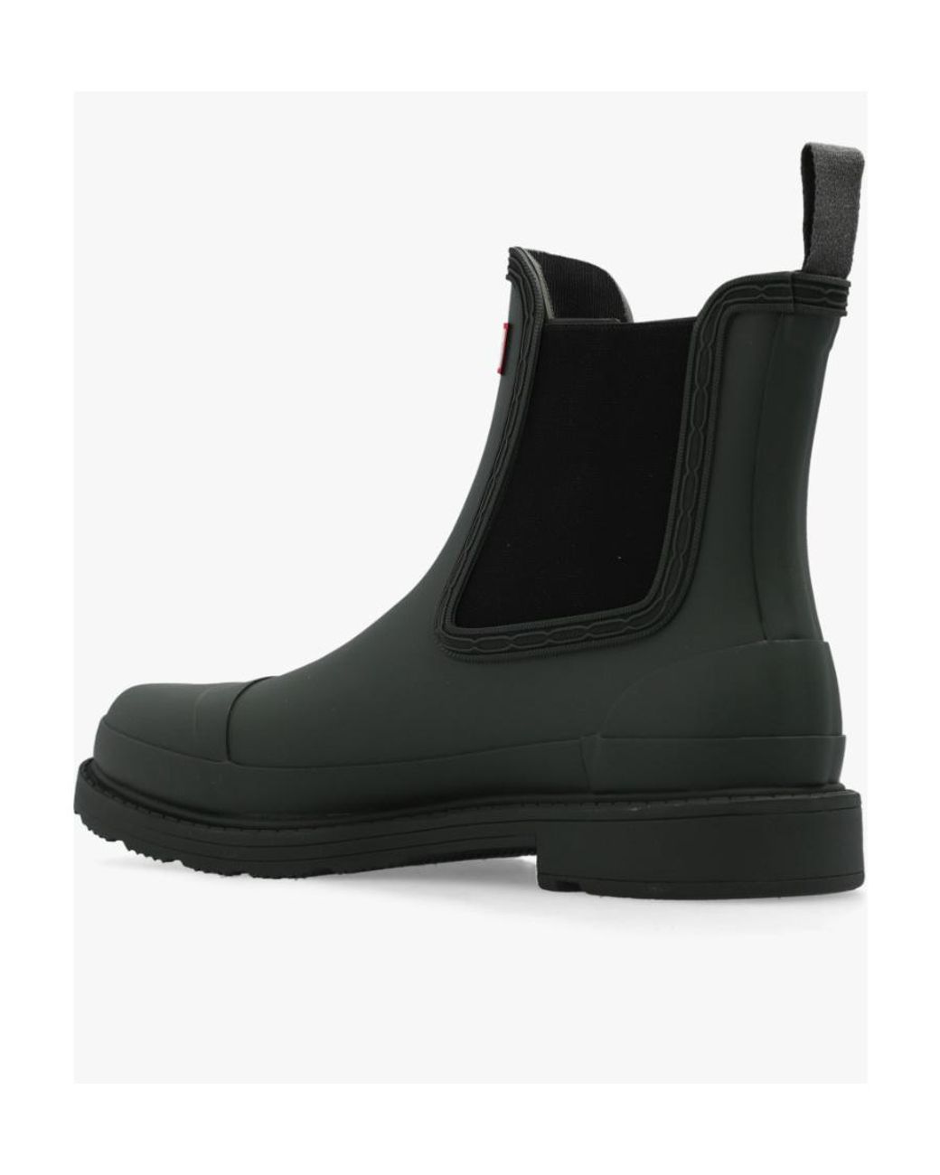 Hunter Black Logo Short Boots