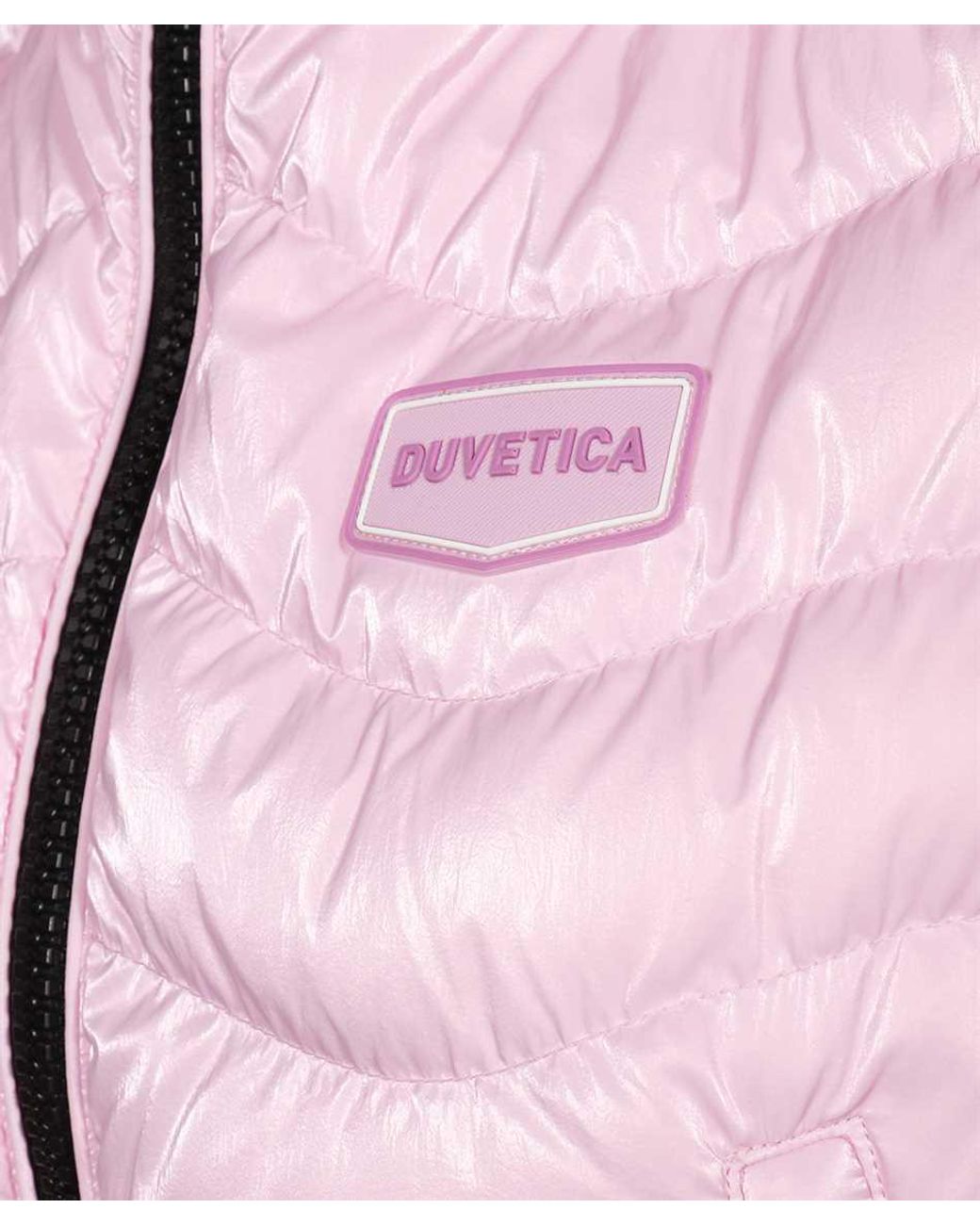 Duvetica Pink Peplum-Hem Quilted Down Vest