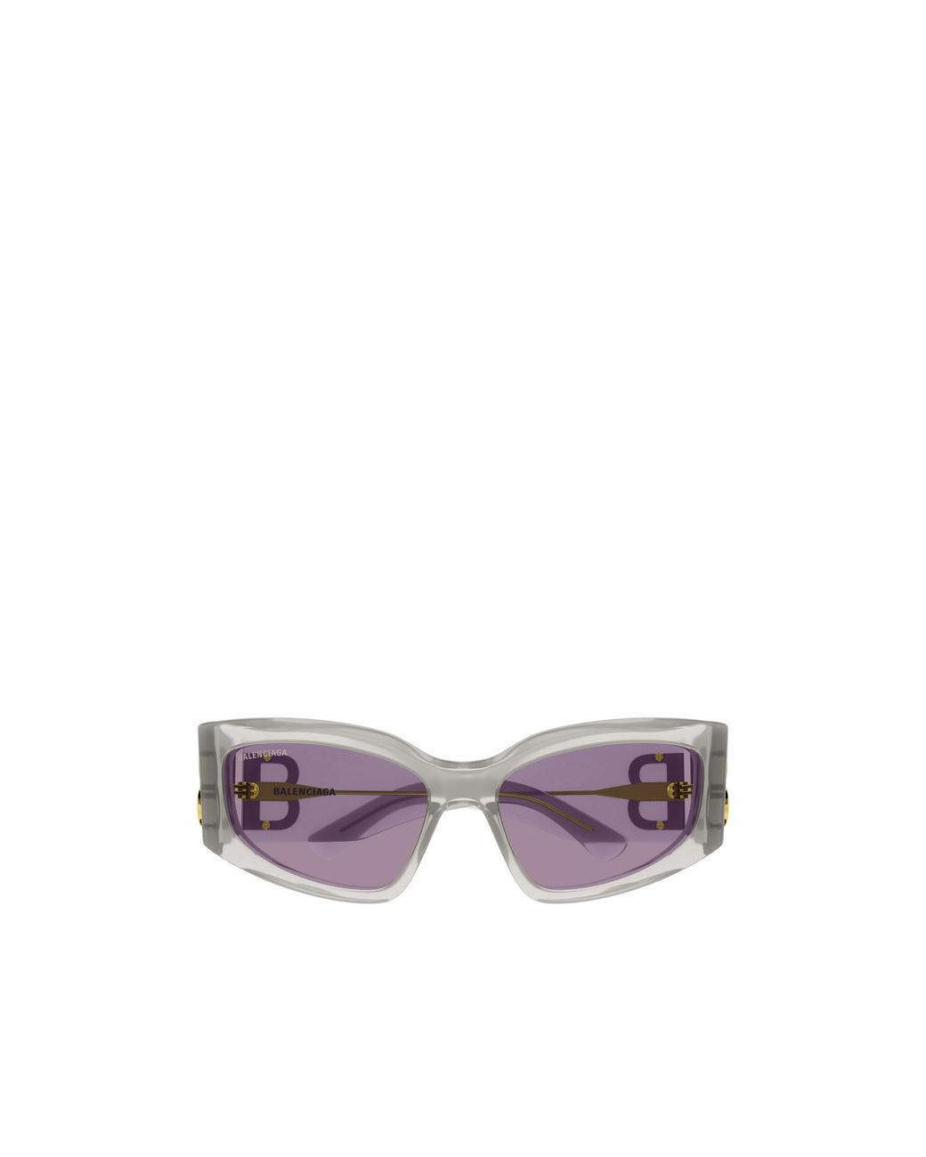 Balenciaga Purple Eyewear Bb0321S Rectangular Sunglasses