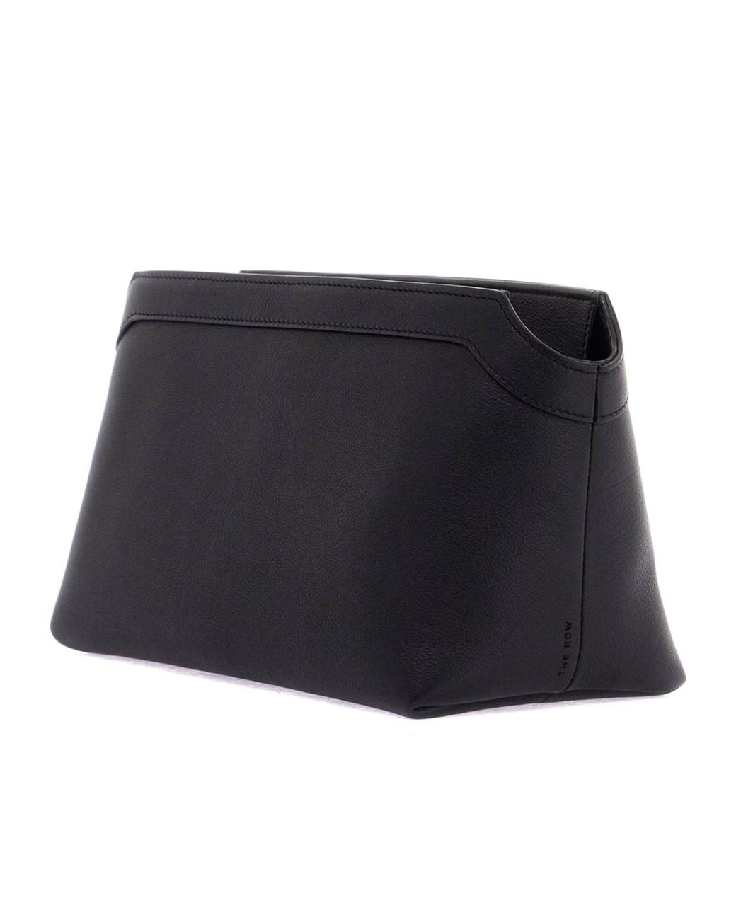 The Row Black Terrasse Zipped Makeup Bag