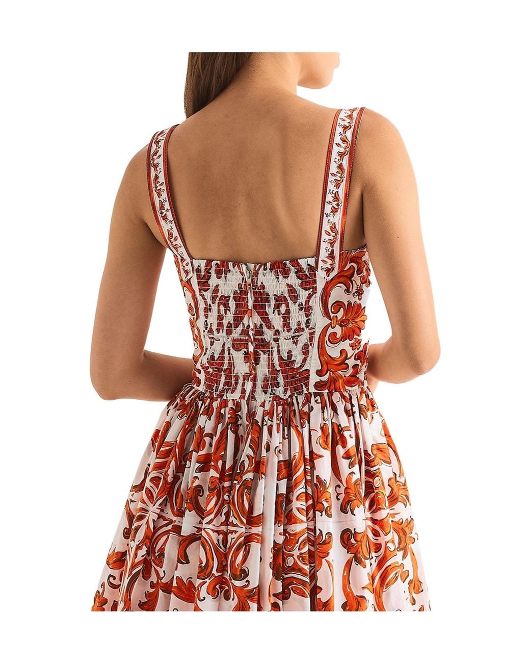 Dolce & Gabbana White Sleeveless Midi Dress