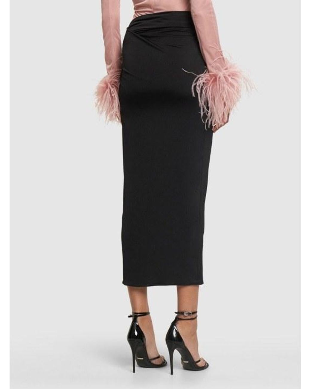 16Arlington Black Berretta Draped Skirt
