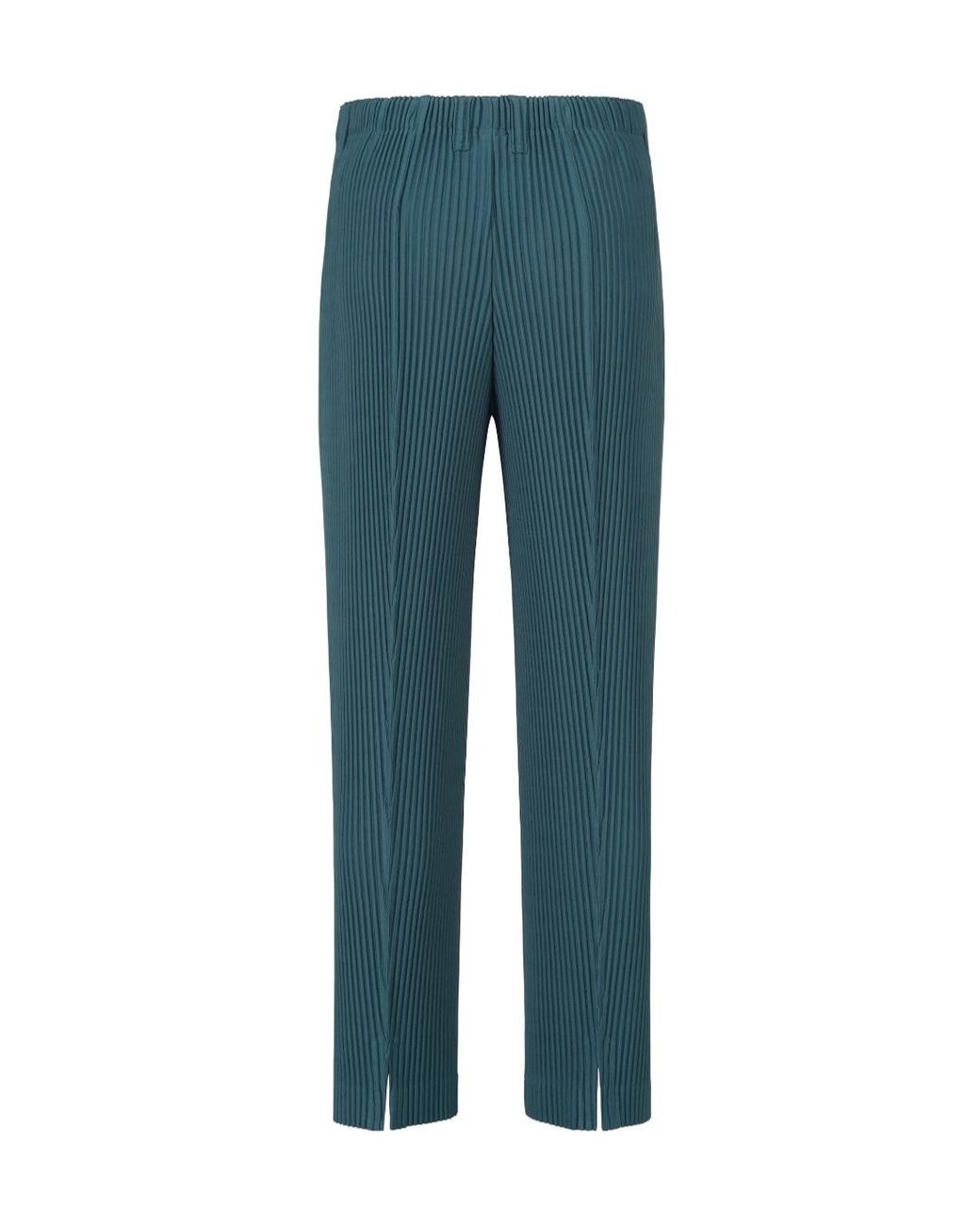 Homme Plissé Issey Miyake Blue Homme Plissé Issey Miyake Tailored Pleats Pants for men