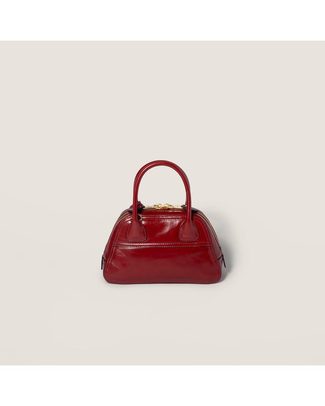 Miu Miu Red Vivant Shiny Leather Mini-Bag