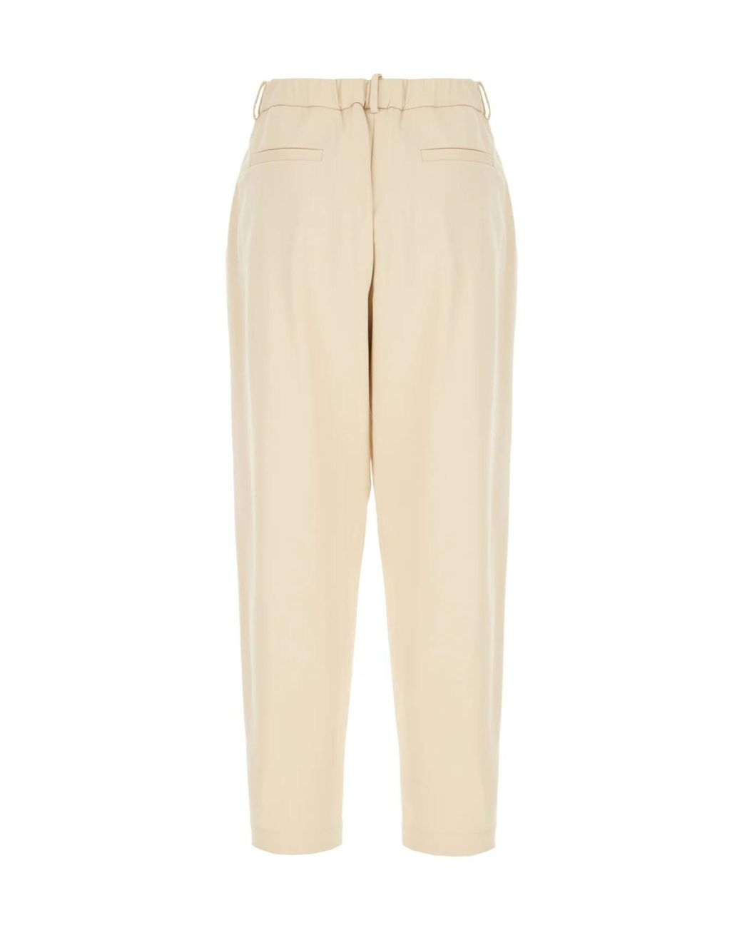 Moorer Natural Casual Pants With Belt Loops
