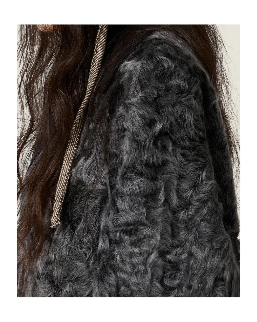Miu Miu Gray Reversible Wool And Chekiang Coat