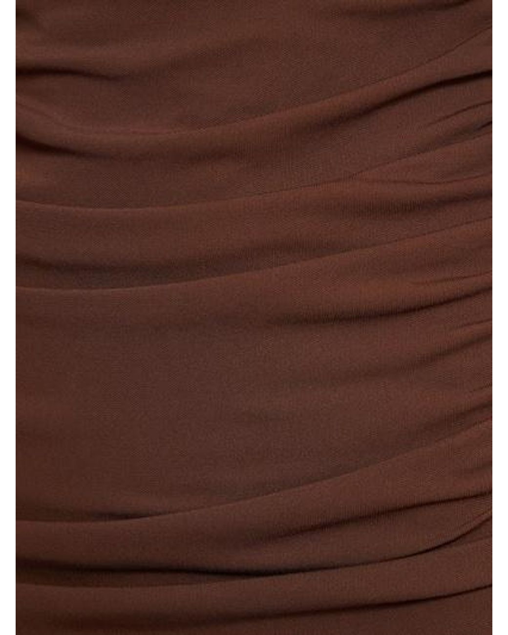 Roland Mouret Brown Pleated Mini Dress