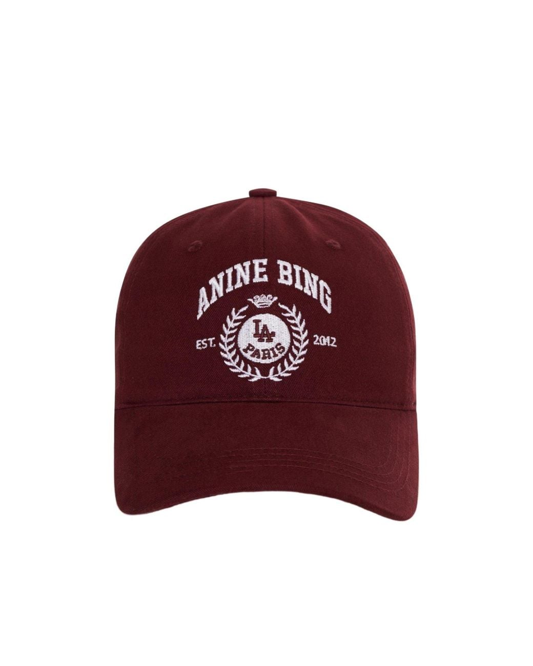 Anine Bing Red Printed Baseball Cap