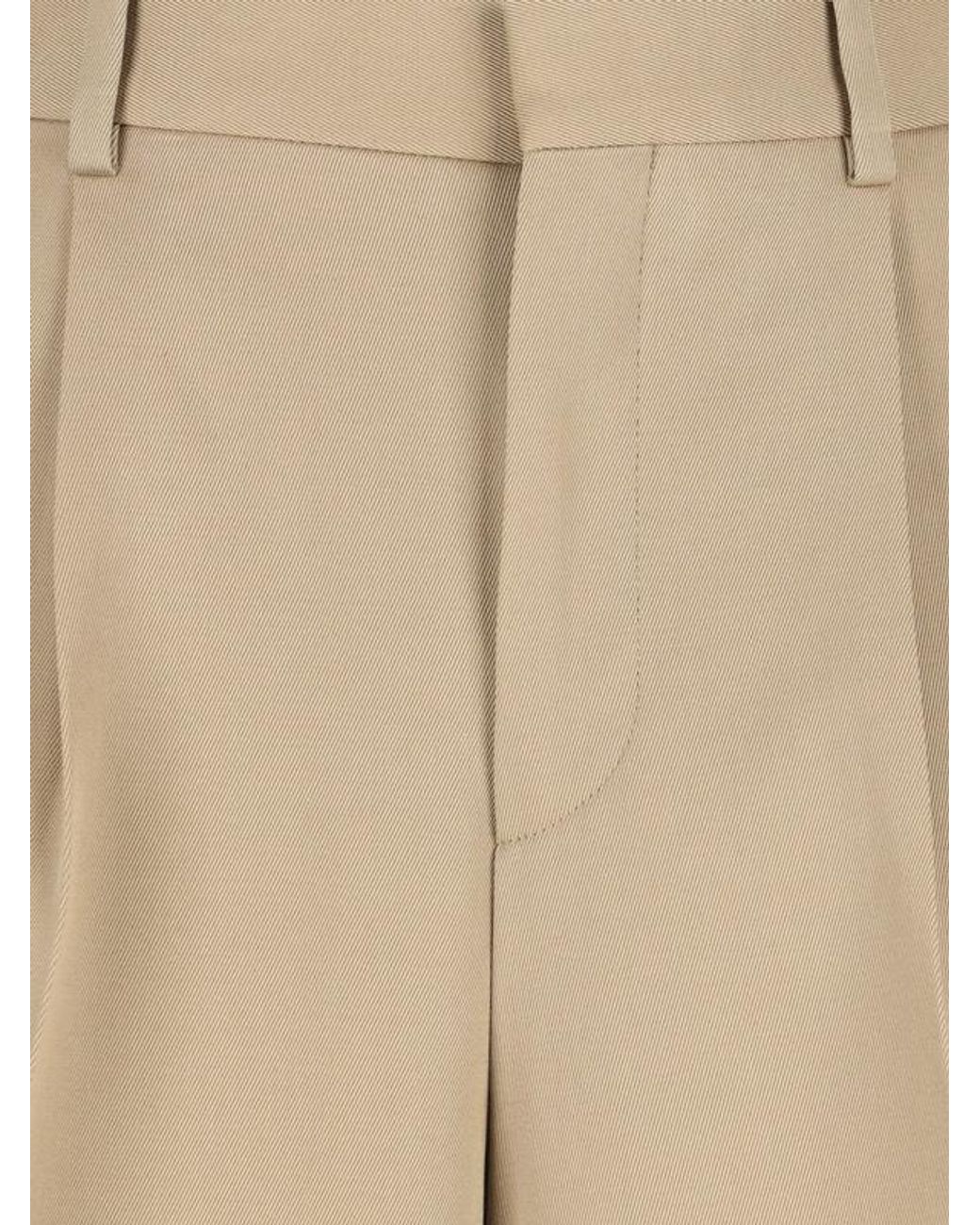 Céline Natural Pleated Trousers