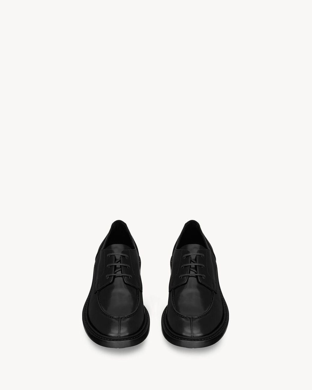 Saint Laurent Black Lino Lace-Up Derby Shoes for men