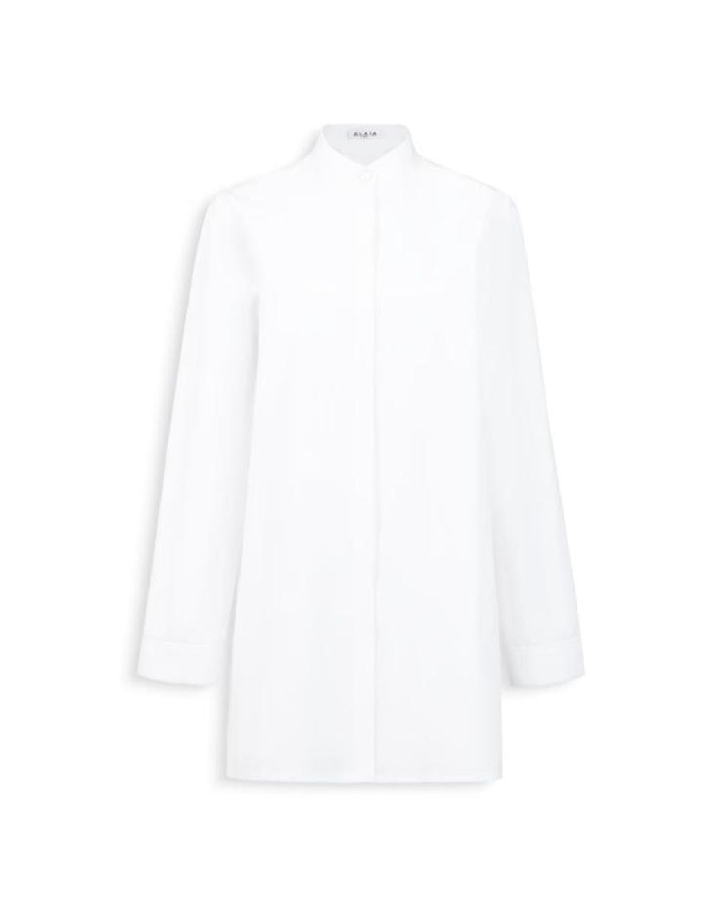 Alaïa White Alaïa Layered Poplin Shirt