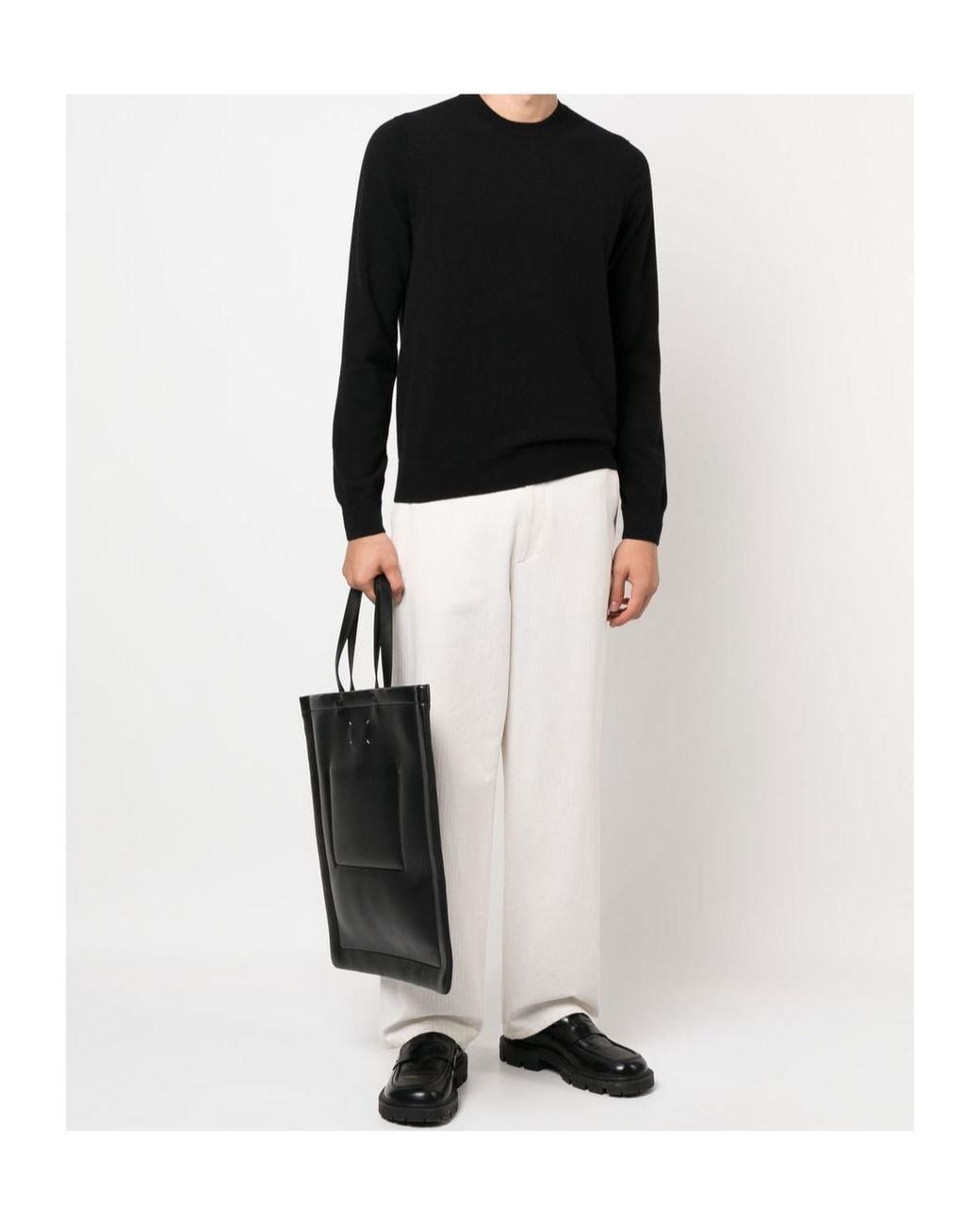 Comme des Garçons Blue Crew-Neck Sweater for men
