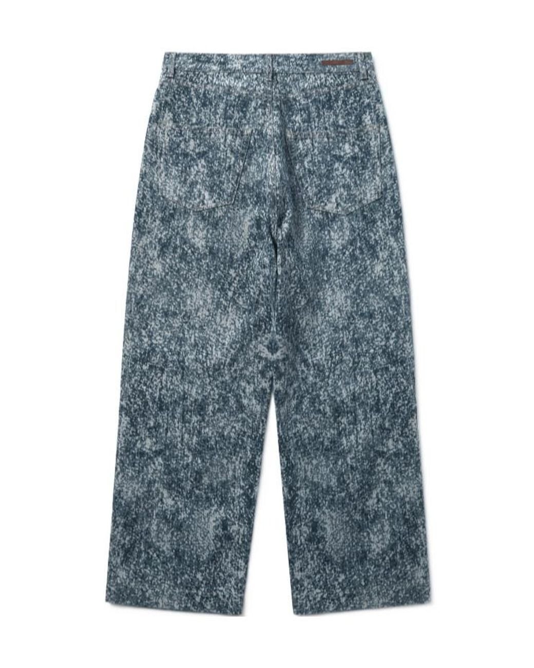 1989 STUDIO Blue Acid Wash Wide-Leg Jeans for men
