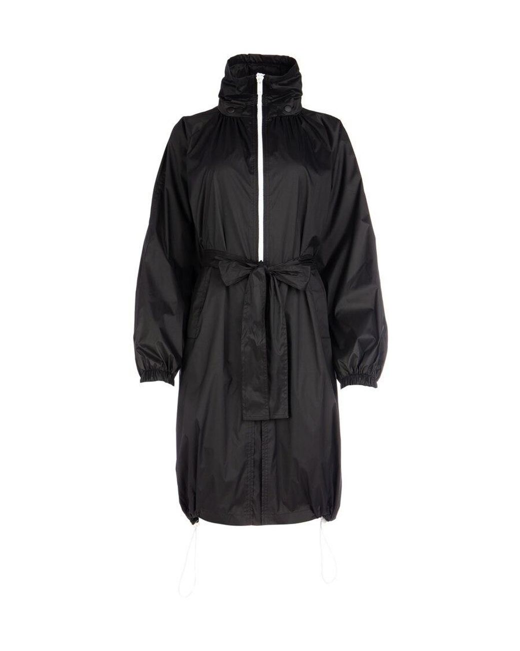 Givenchy Black Mid-Length Belted Raincoat