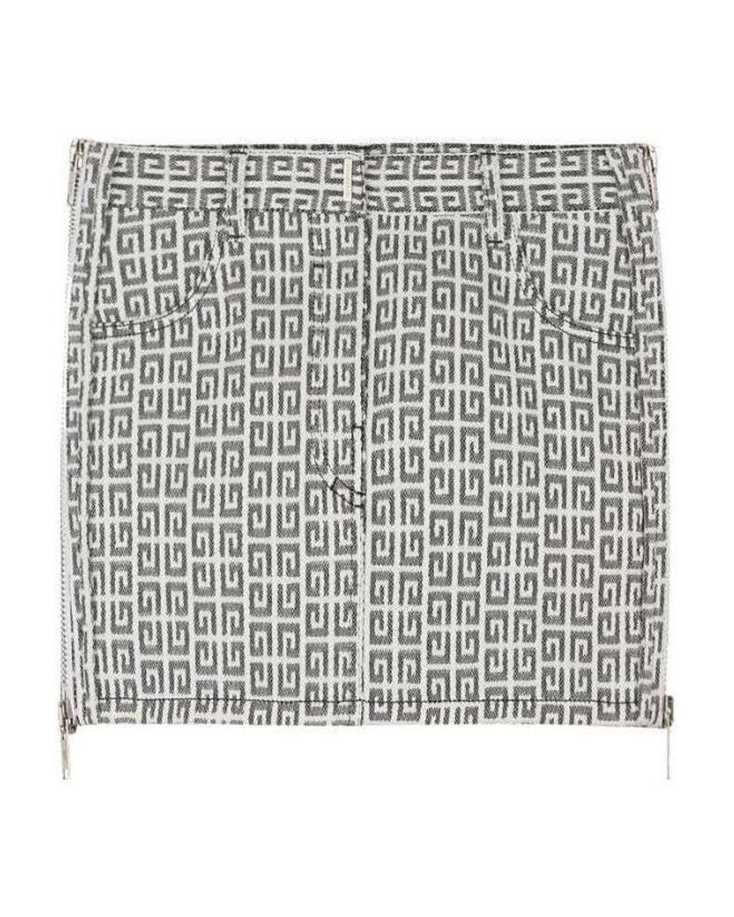 Givenchy Black 4G Jacquard Mini Skirt