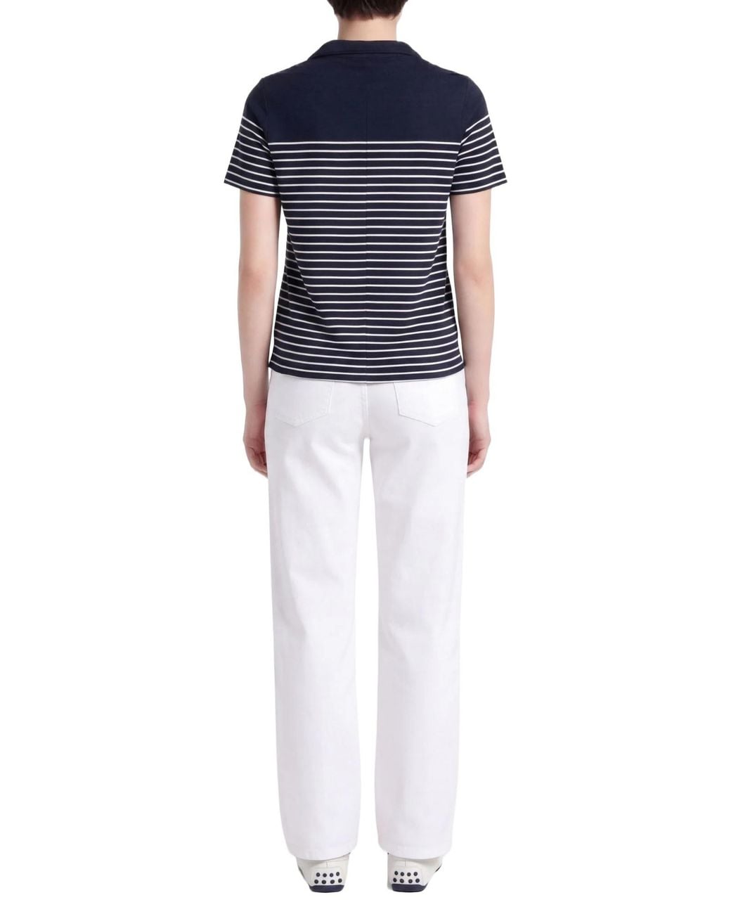 Rag & Bone Blue Striped Knit Shortsleeve Top