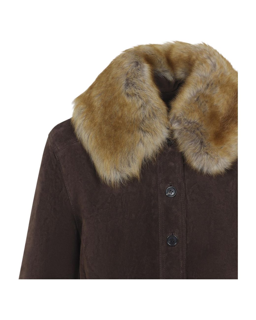 Saint Laurent Brown Belted Button-Up Jacket
