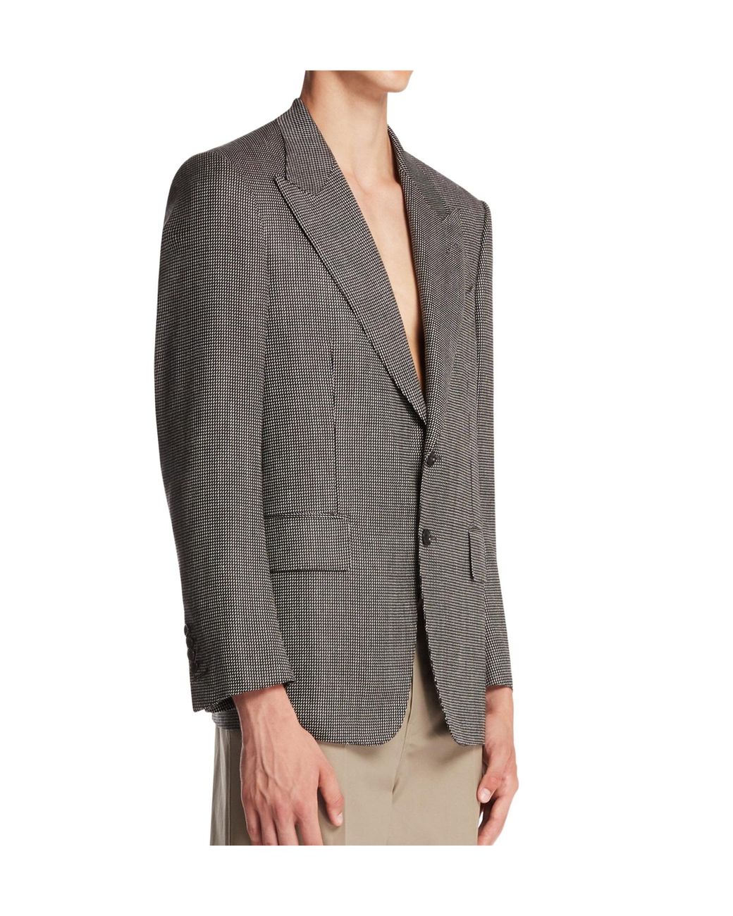 Tom Ford Gray Single-Breasted Blazer for men