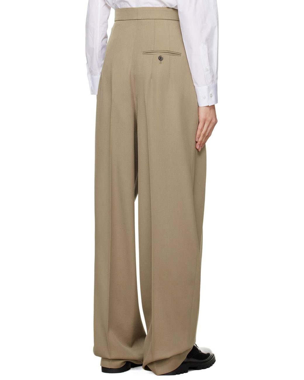 The Row Natural High-Waisted Casual Pants
