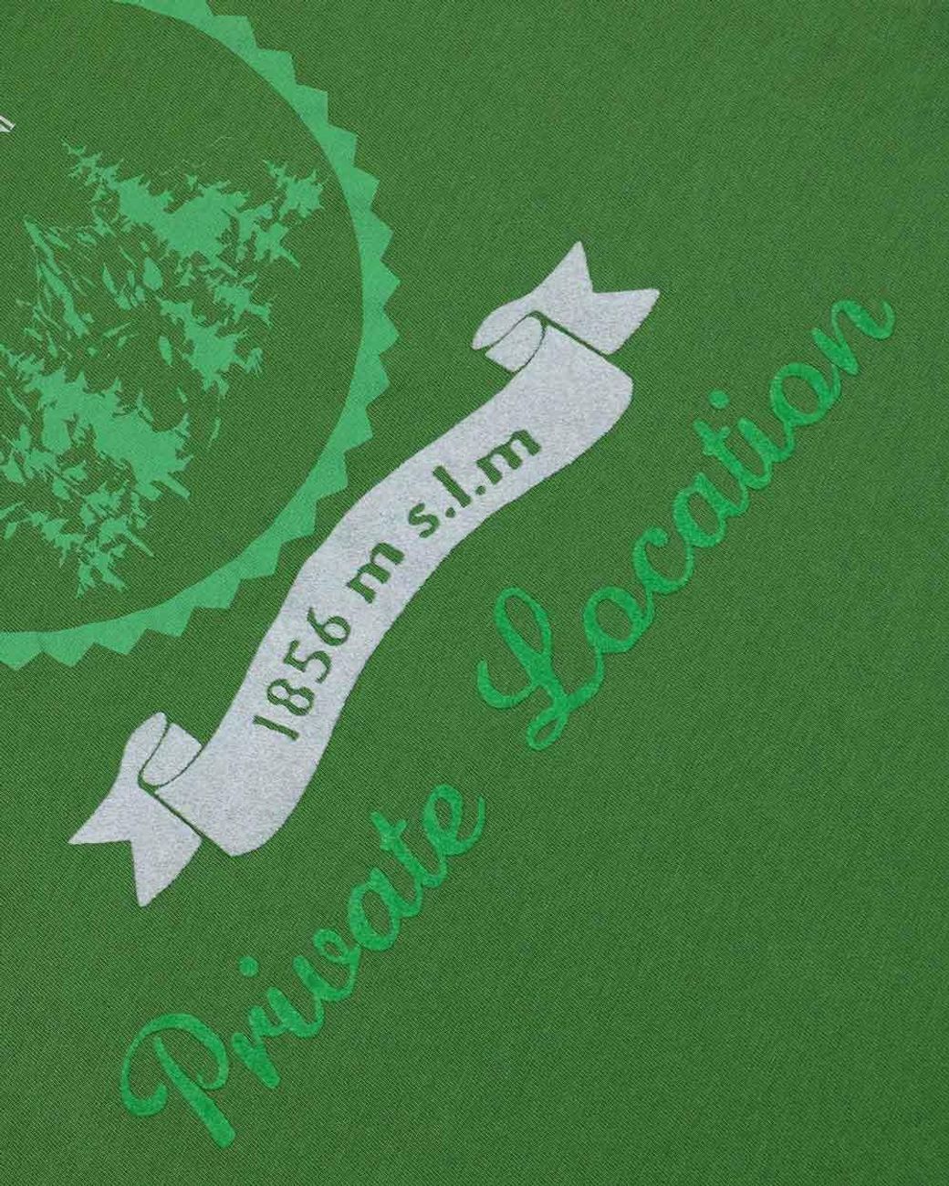EA7 Green Logo Printed T-Shirt With Round Neck for men