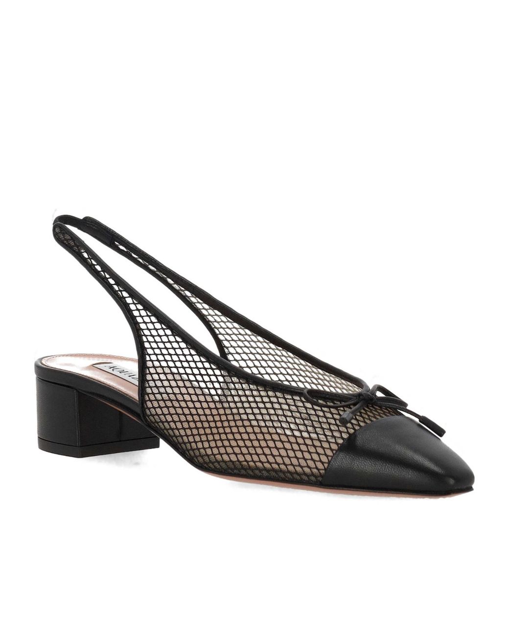 Aquazzura Brown Slingback Heeled Pumps