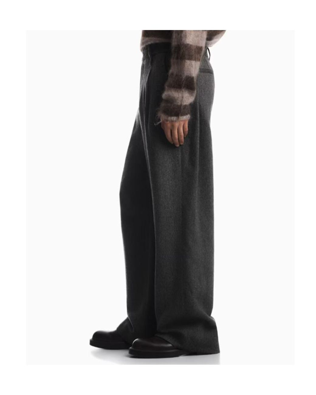Emporio Armani Gray Tailored Trousers for men