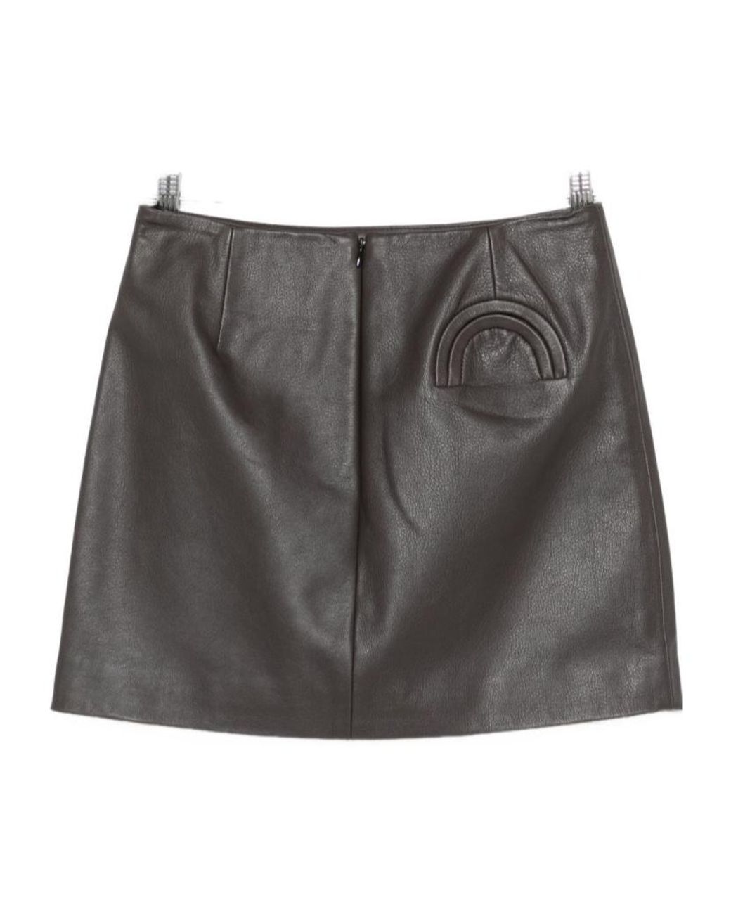 Blazé Milano Gray Blazé Milano A-Line Zipped Mini Skirt