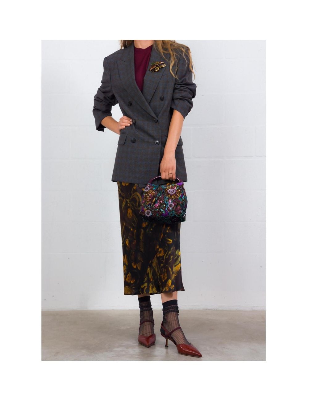 Dries Van Noten Multicolor Vintage-Style Floral Print Skirt