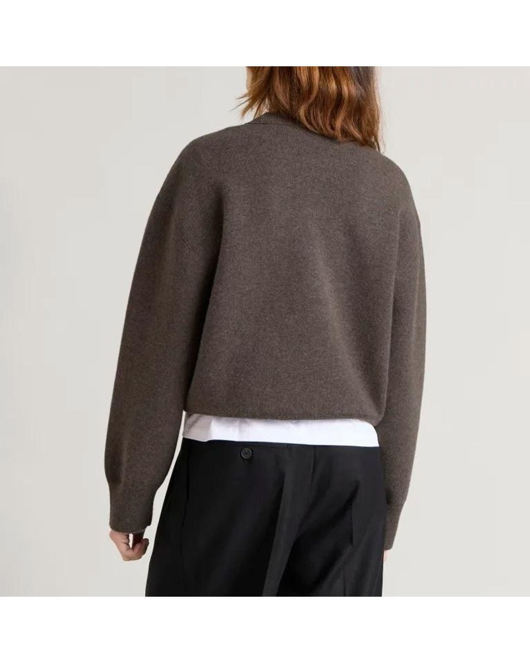 Studio Nicholson Gray Long-Sleeve Knit Top