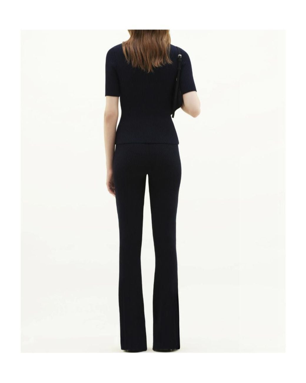 Courreges Blue Courrèges Reedition Short-Sleeved Ribbed Jumper