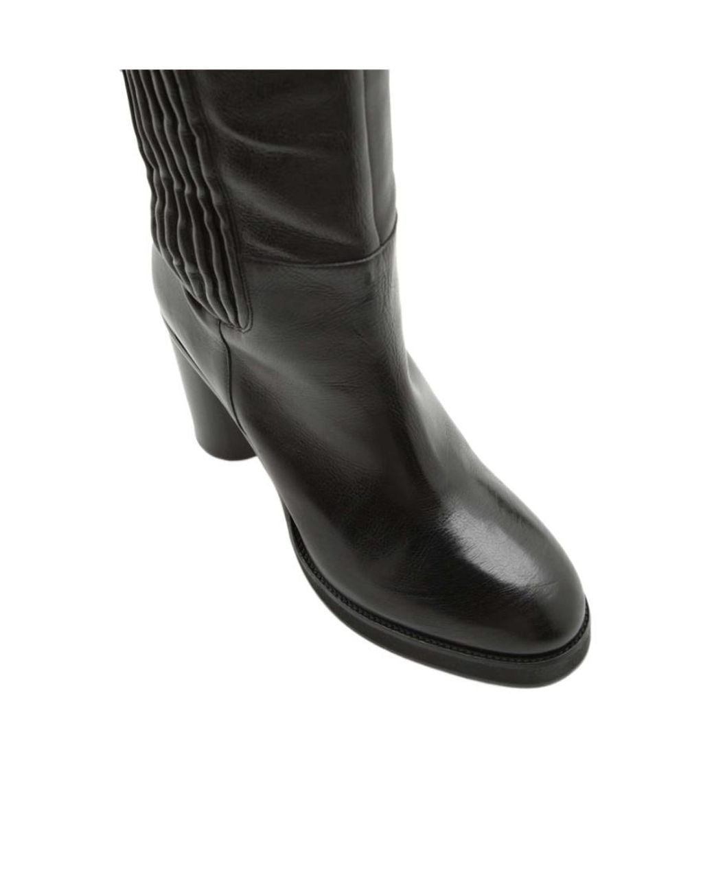 Isabel Marant Black Laelle Leather Over-The-Knee Boots