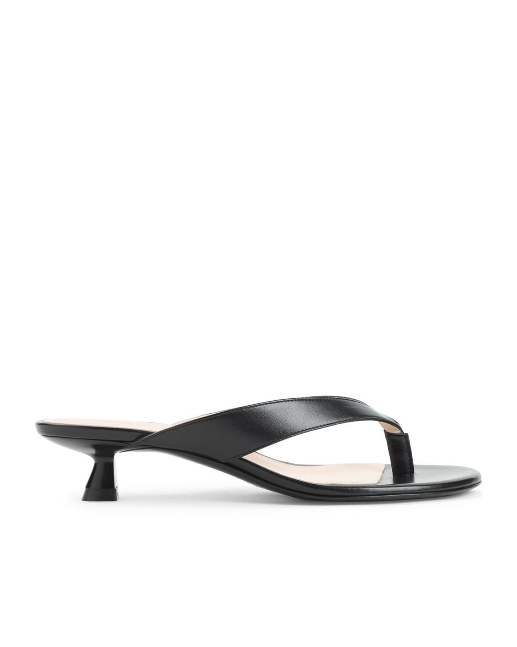 Stuart Weitzman White Round-Toe Flip-Flops High-Heeled Sandals