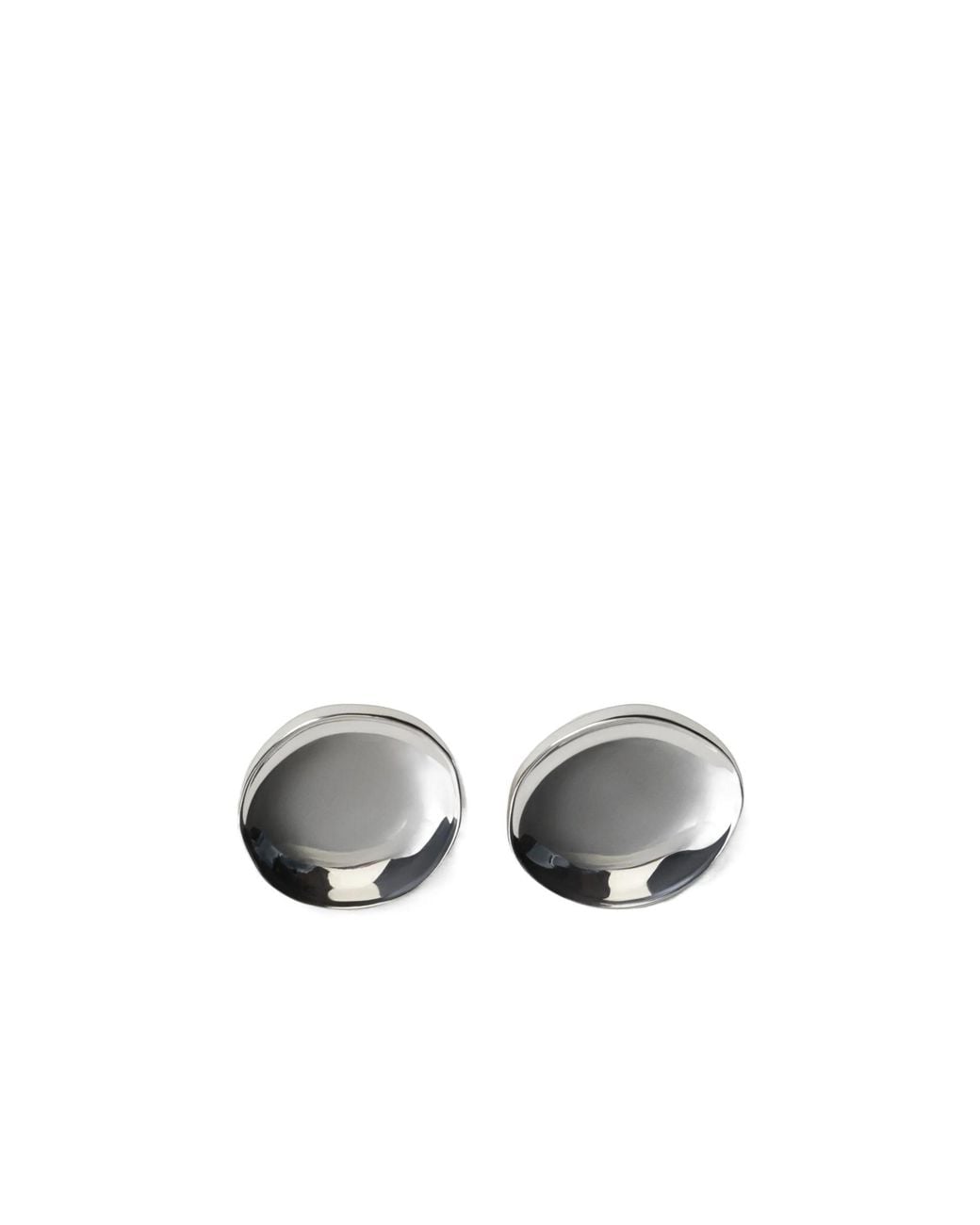 Phoebe Philo White Round Earrings