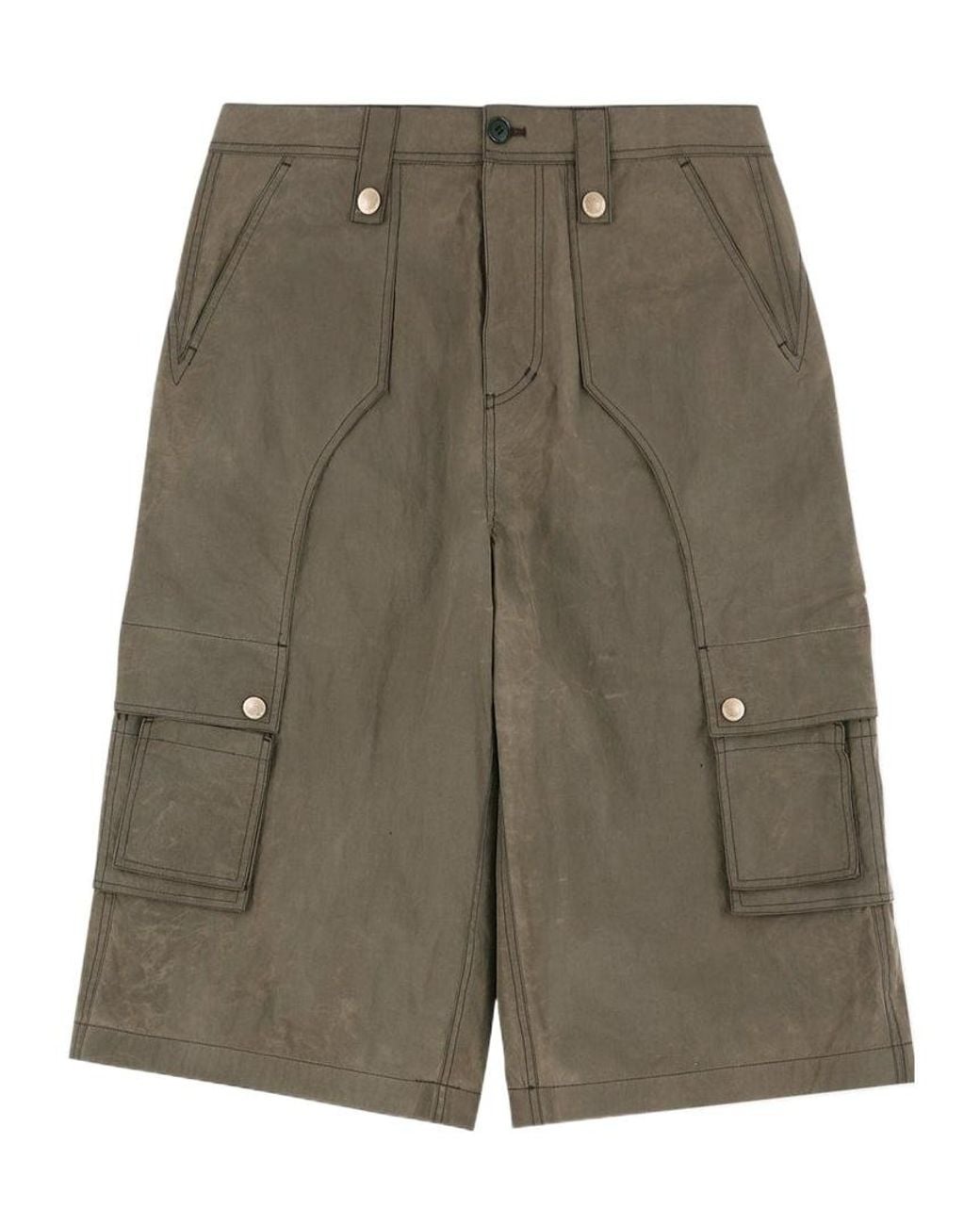 ANDERSSON BELL Green Carpenter Cargo Shorts for men