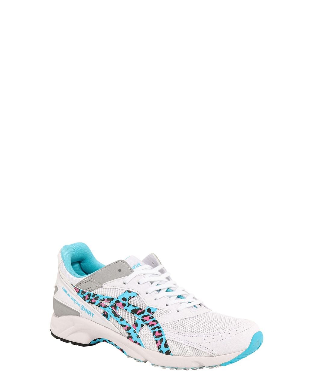 Comme des Garçons Blue Leopard-Print Low-Top Sneakers for men