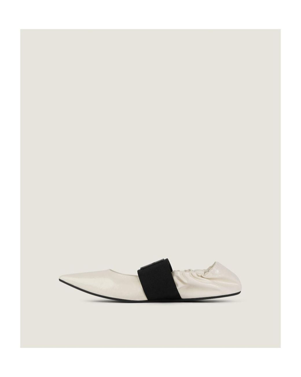 Givenchy White Crush Elastic-Strap Ballet Flats