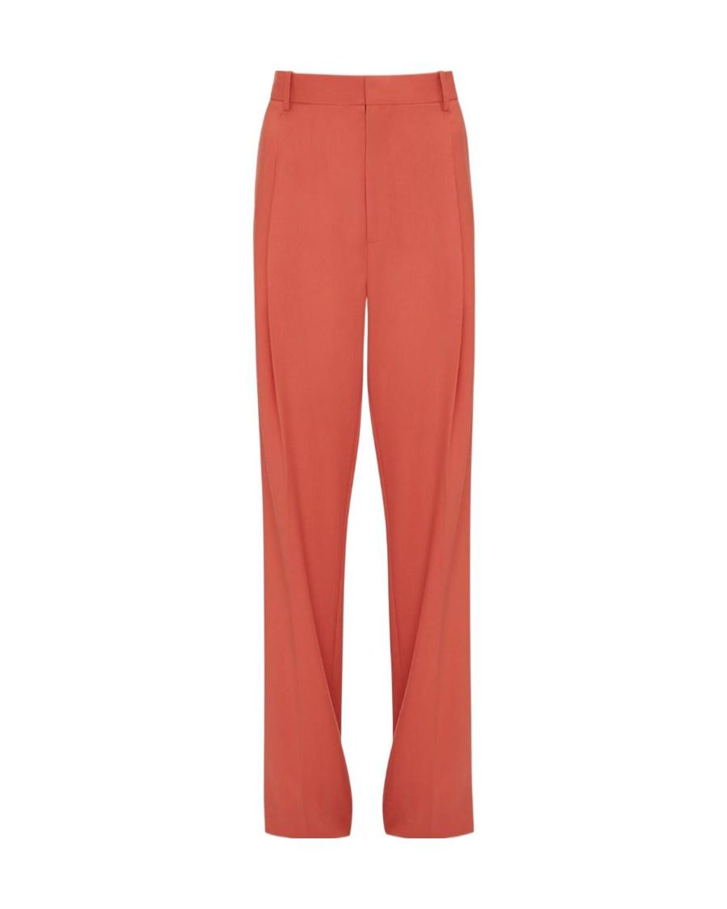 Victoria Beckham Red Casual Pants With Waist And Loop Straps