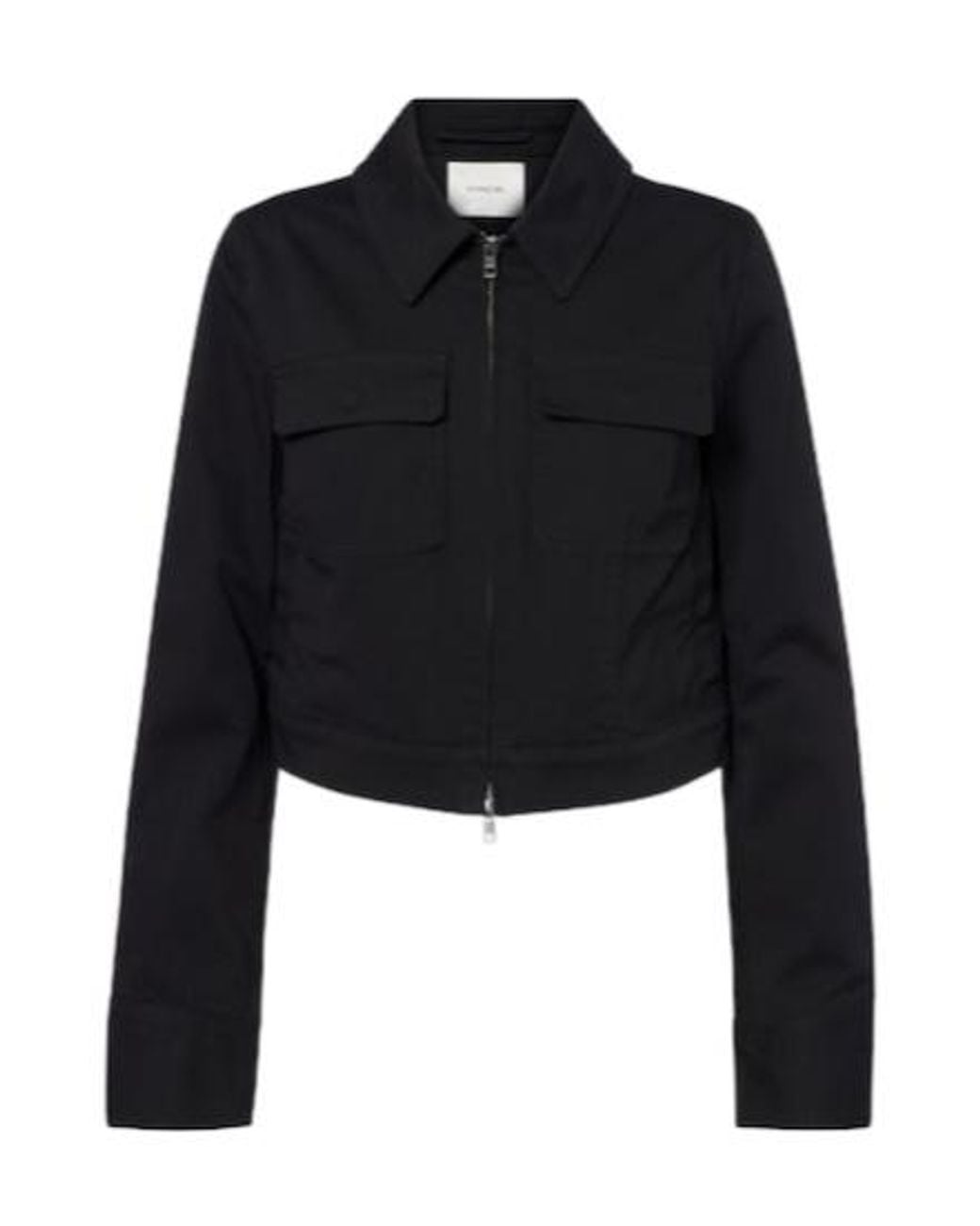 Vince Black Cropped Cotton Jacket