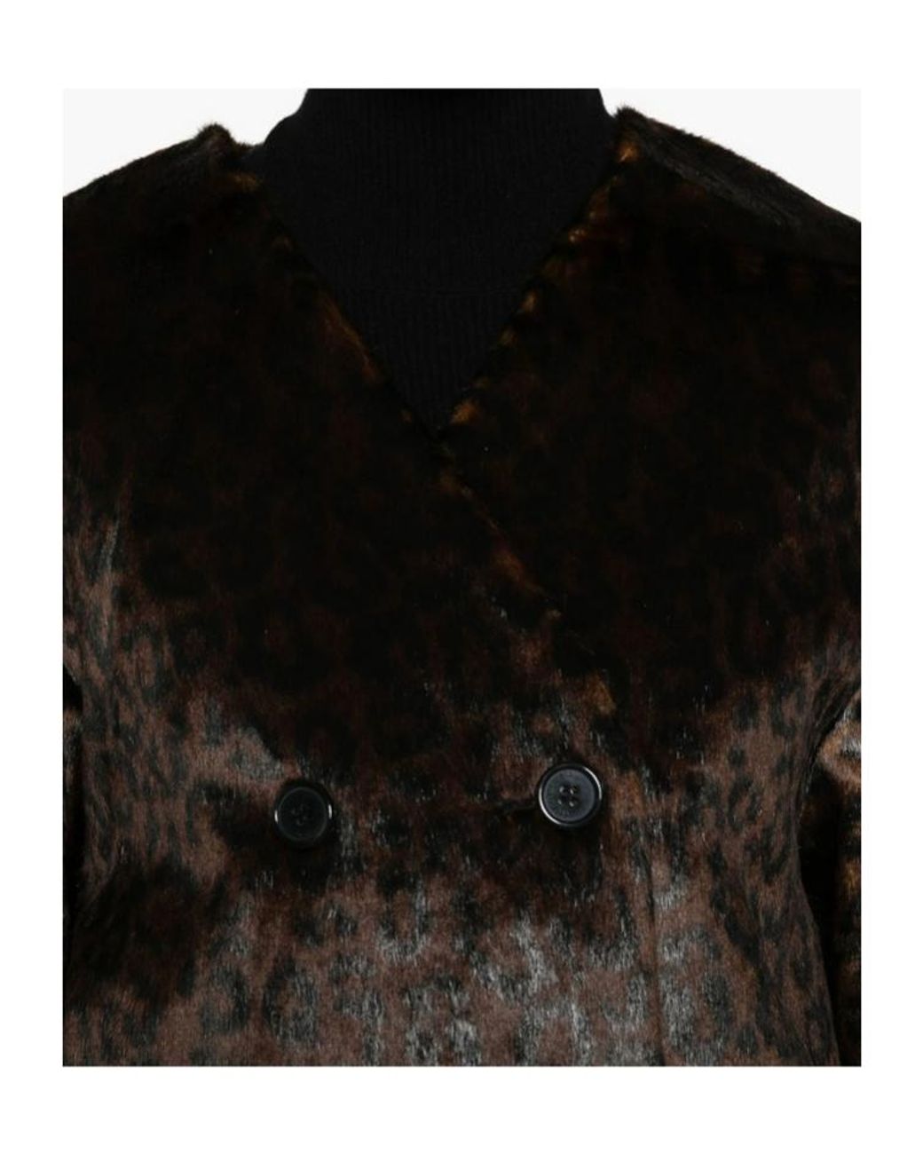 Frankie Shop Black Double-Breasted Patterned Jacket