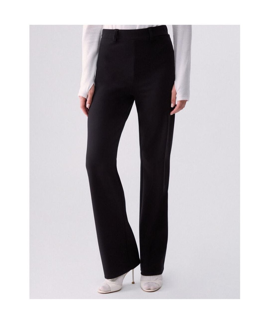 Liu Jo Blue Logo Detail Wide-Leg Pants