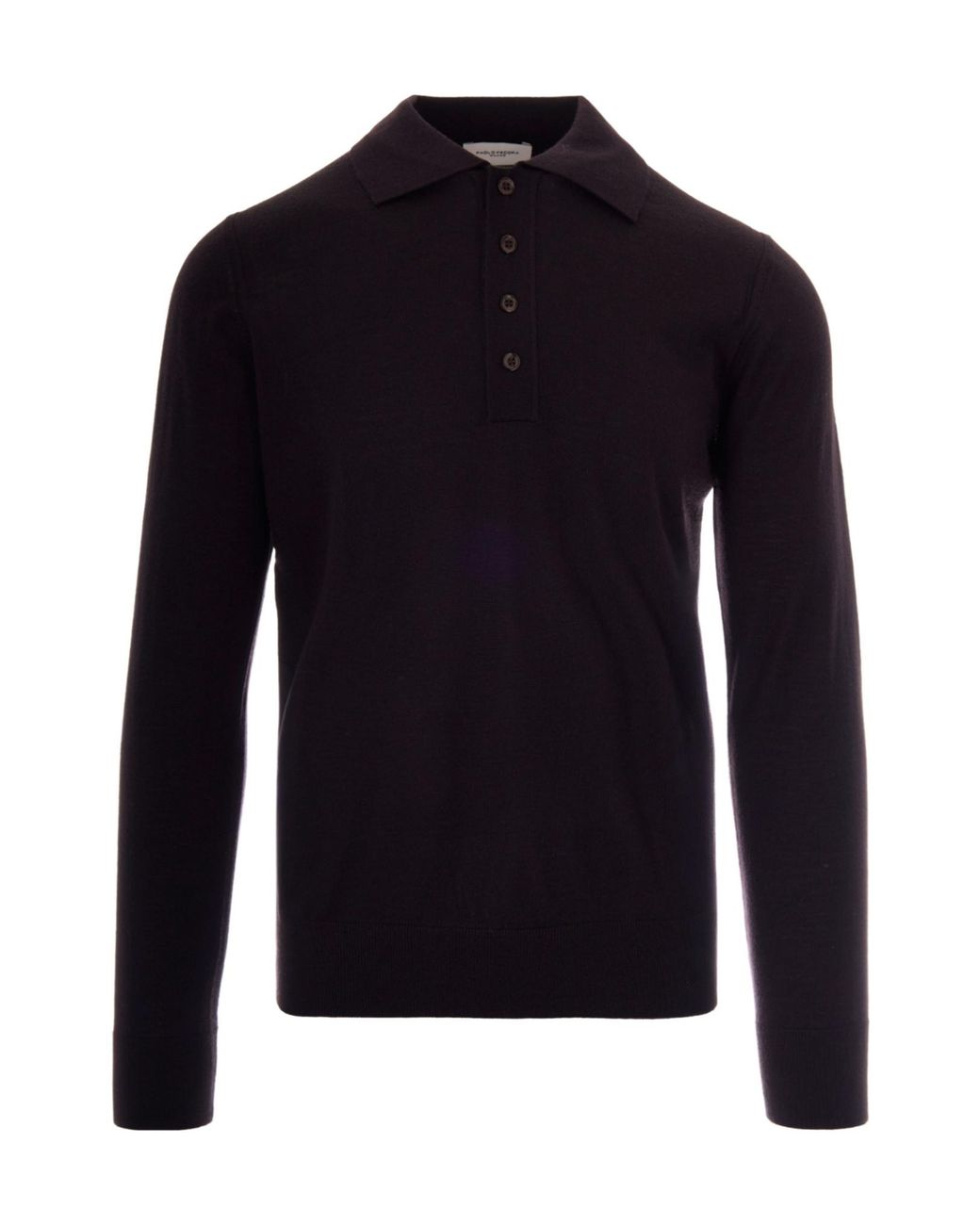 Paolo Pecora Blue Long-Sleeve Polo Shirt for men