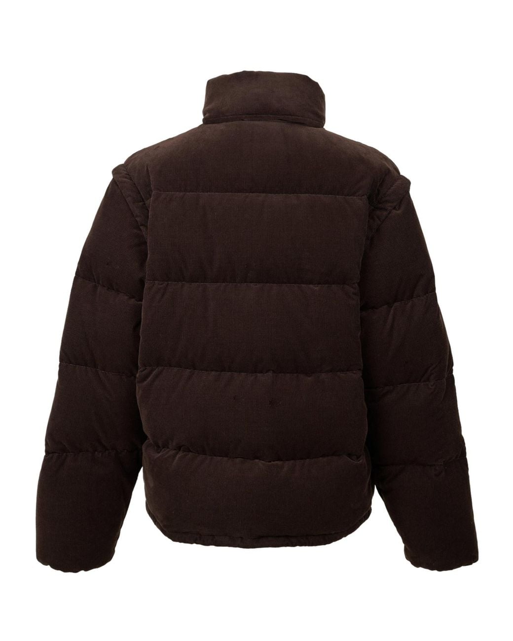 Prada Brown Corduroy Quilted Down Jacket for men