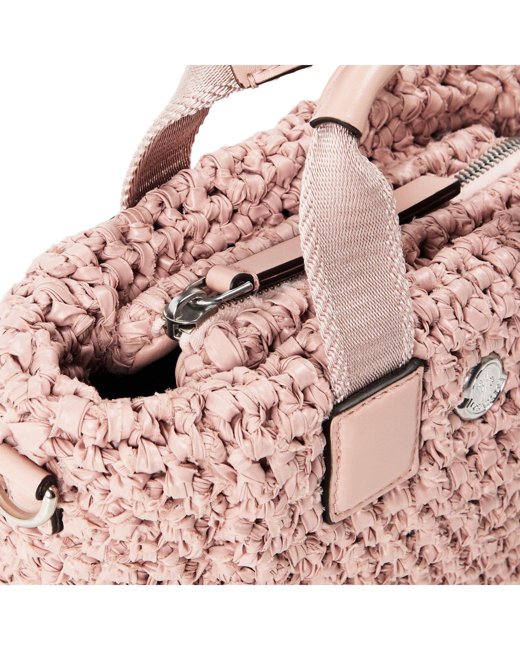 Moncler Pink Woven Handbag