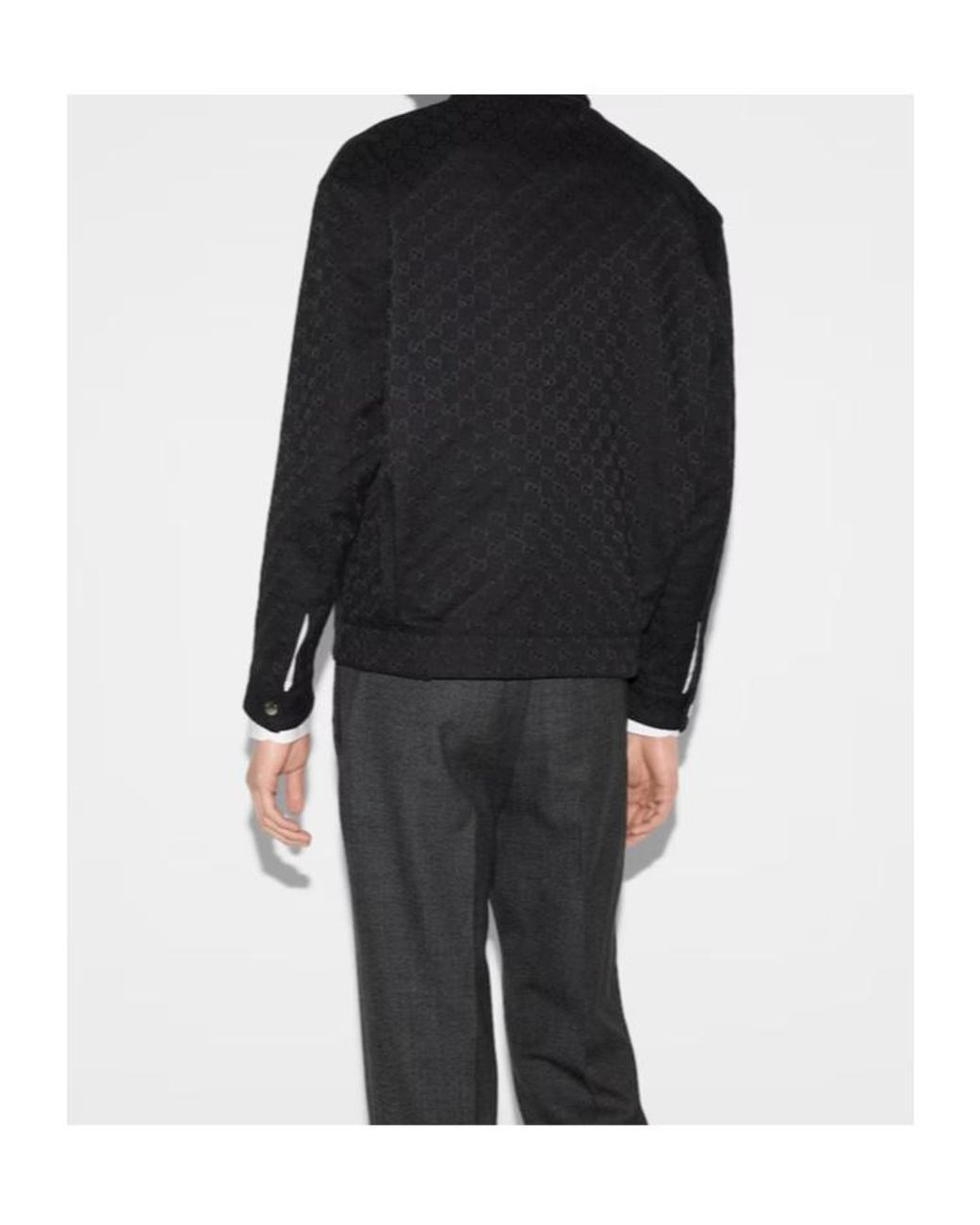 Gucci Black Gg Double-Sided Design Casual Jacket for men