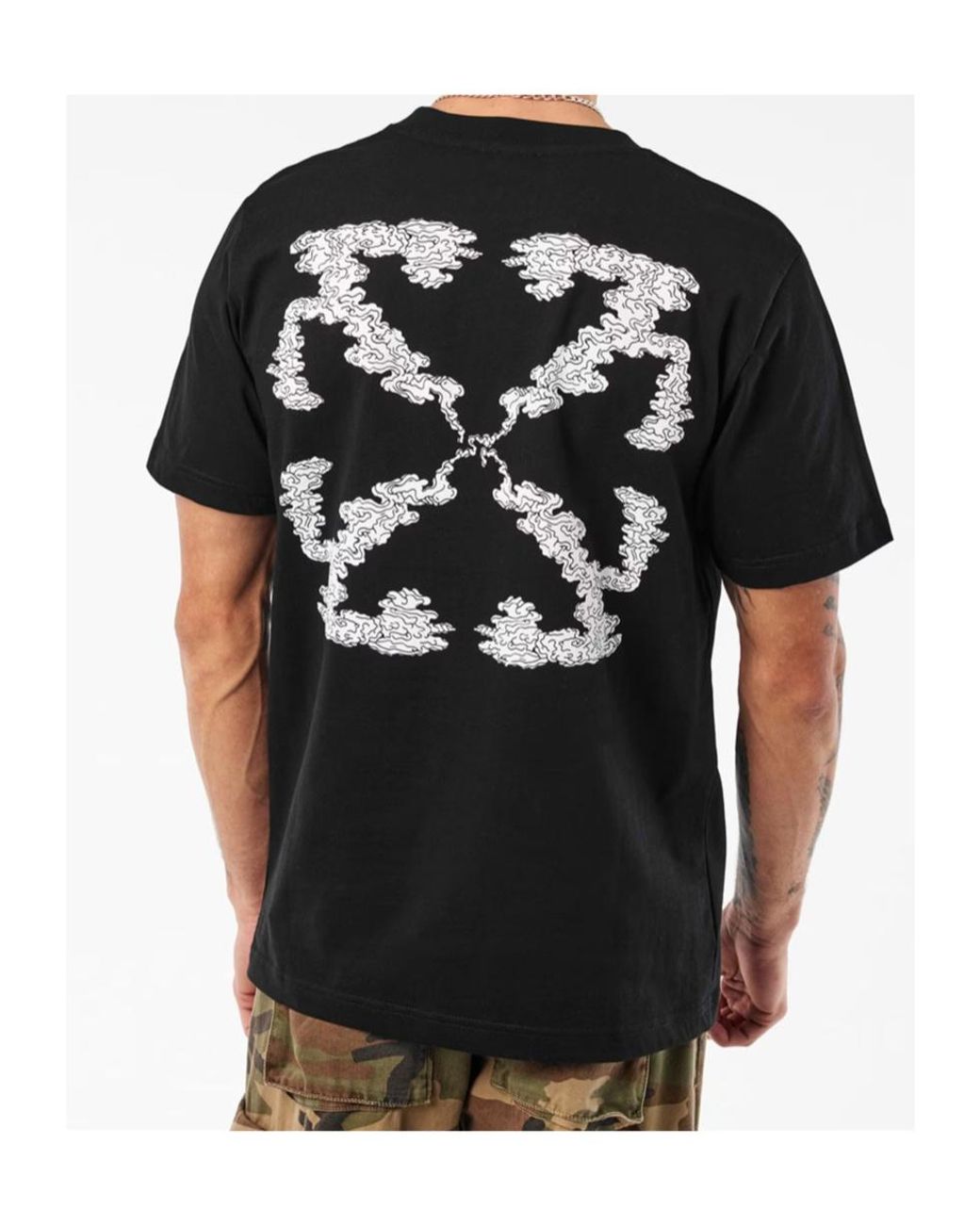 Off-White c/o Virgil Abloh Black Logo Crew Neck T-Shirt for men