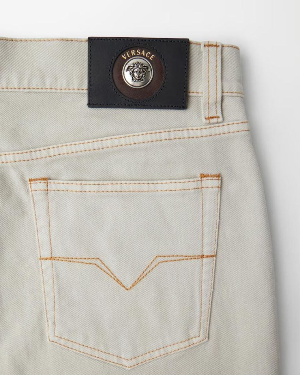 Versace Gray Slightly Tapered Jeans for men