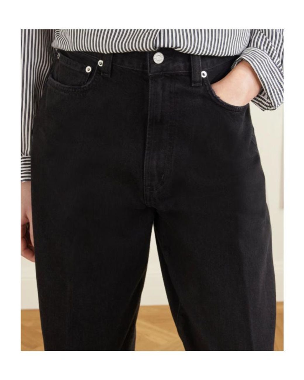 Agolde Black 80's Belt-Loops Jeans