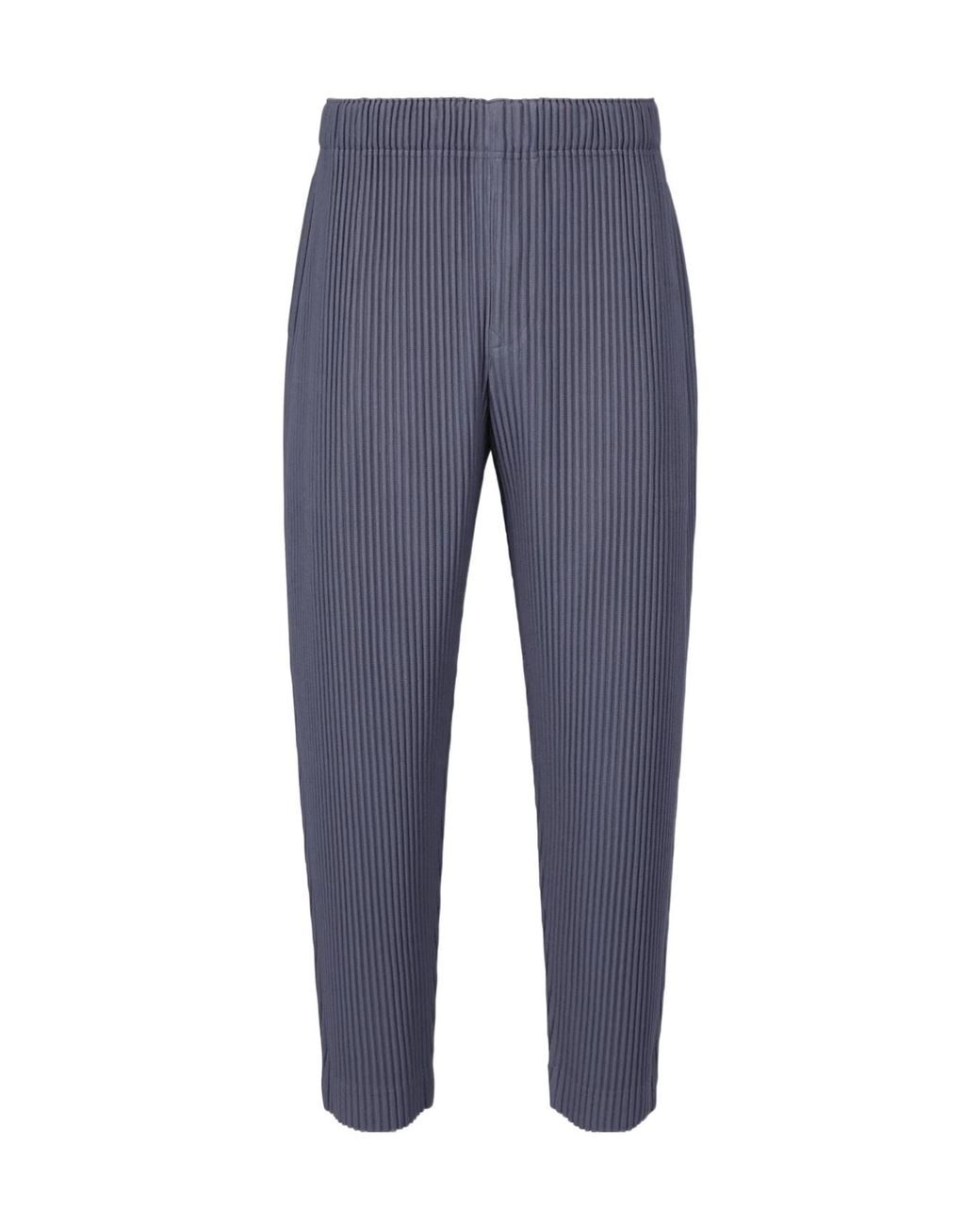 Homme Plissé Issey Miyake Blue Homme Plissé Issey Miyake Pleated Tapered Pants for men